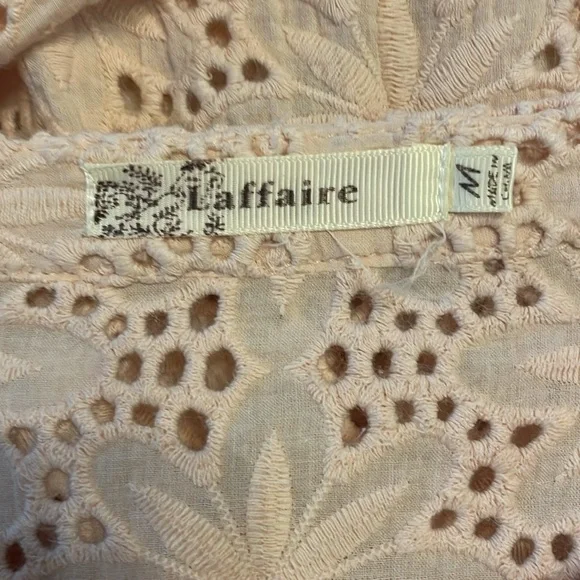 L’affaire peach eyelet cotton top; medium - Picture 8 of 9